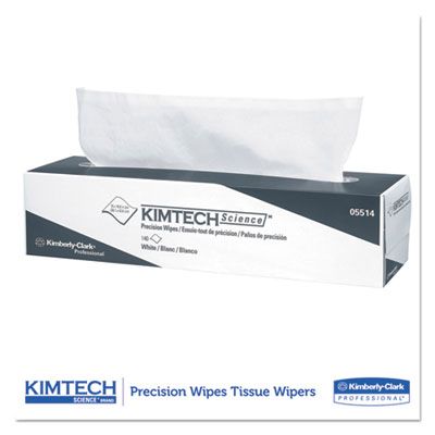 Kimberly-Clark 05517 Kimtech Precision Wipers, 2 Ply, 14.7" x 16.6", White - 1350 / Case