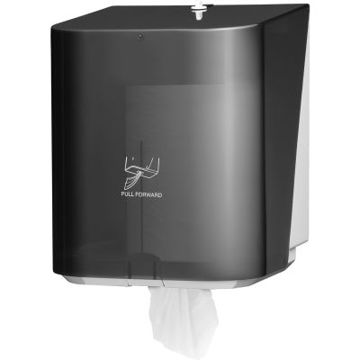 Kimberly-Clark 09335 Scott Essential Dispenser for Center-Pull Roll Paper Towels, Smoke - 1 / Case