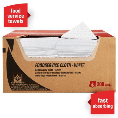 Kimberly-Clark 06053 WypAll Foodservice Towels, 23.5" x 12.5", White - 200 / Case