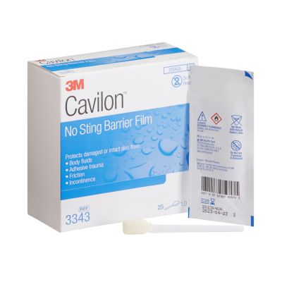3M 3343 Cavilon No Sting Skin Barrier Film Applicator, 1 mL Individual Packet, Sterile - 100 / Case