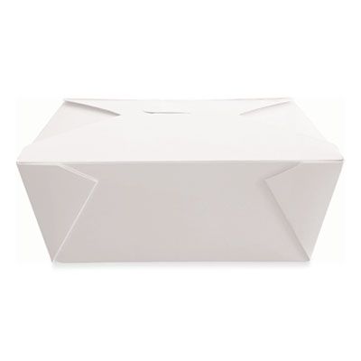 Dura TTGCW4 Paper Take Out Boxes, 7.87" x 5.51" x 3.54", White - 160 / Case