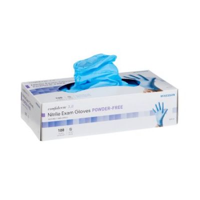 McKesson Confiderm 3.8 Nitrile Exam Gloves, Powder Free, Large, Blue - 1000 / Case