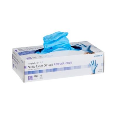 McKesson Confiderm 3.8 Nitrile Exam Gloves, Powder Free, X-Large, Blue - 1000 / Case