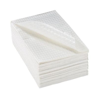 McKesson 18-885 Procedure Towel, 3 Ply Tissue with Poly Back, 13" x 18", White - 500 / Case