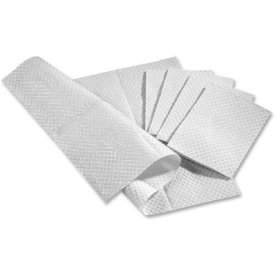 Medline NON24356W Professional Towels / Dental Bibs, 2 Ply Tissue, Poly-Backed, 13" x 18", White - 500 / Case