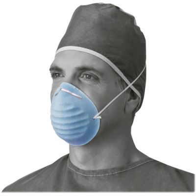 Medline NON27381 Cone-Style Face Mask, Blue - 50 / Case