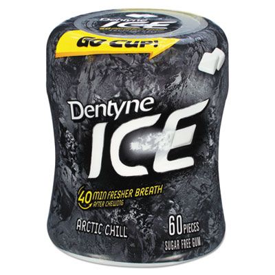 Mondelez 10512 Dentyne Ice Sugarless Gum, Arctic Chill Flavor, 60-Piece Cup - 4 / Case
