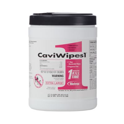 CaviWipes1 Surface Disinfectant Wipes, Premoistened Alcohol Based, XL 9" x 12" - 780 / Case