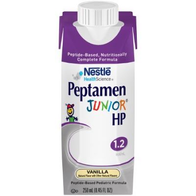 Nestle Healthcare Nutrition 00043900544588 Peptamen Junior HP Pediatric Oral Supplement / Tube Feeding Formula, Vanilla, 8.45 oz Carton - 24 / Case