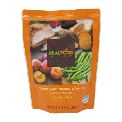 Nutricia Real Food Blends Tube Feeding Formula, Turkey / Sweet Potatoes / Peaches, 9.4 oz Pouch - 1 / Case