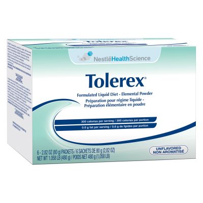 Nestle Healthcare Tolerex Elemental Oral Supplement / Tube Feeding Formula, 2.82 oz Powder Packet - 6 / Case