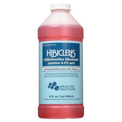 Molnlycke 57532 Hibiclens Antiseptic / Antimicrobial Skin Cleanser, 4% CHG, 32 oz Bottle - 12 / Case