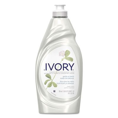 P&G 25574 Ivory Dish Detergent Liquid, Classic Scent, 24 oz Bottle - 10 / Case