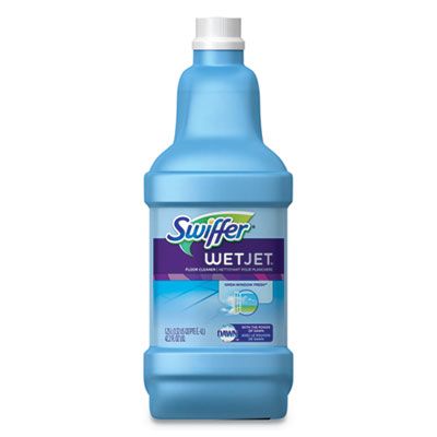 P&G 77810 Swiffer WetJet Floor Cleaner, Open-Window Fresh Scent, 42.2 oz Refill Bottle - 4 / Case