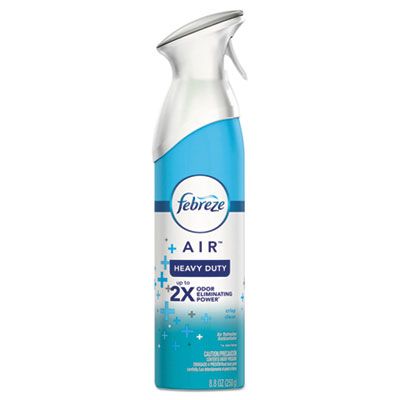 P&G 96257 Febreze Heavy Duty Air Freshener, Crisp Clean Scent, 8.8 oz Aerosol Spray - 6 / Case