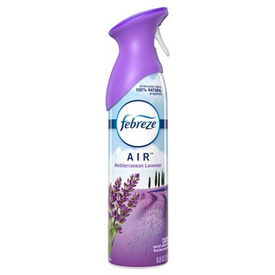 P&G 96264 Febreze AIR Freshener Spray, Mediterranean Lavender Scent, 8.8 oz Aerosol Can - 6 / Case