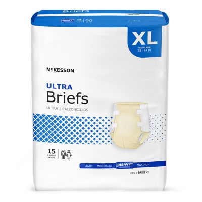 McKesson Ultra Adult Diapers with Tabs, X-Large (59-64 in.), Heavy - 60 / Case