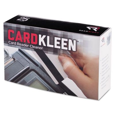 Read Right RR1222 CardKleen Magnetic Head Card Reader Cleaner, Presaturated - 25 / Case