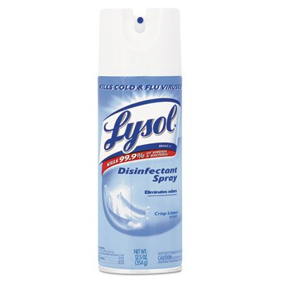 Reckitt Benckiser 74186 Lysol Disinfectant Spray, Crisp Linen Scent, 12 oz Aerosol - 12 / Case