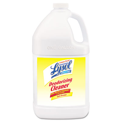 Reckitt-Benckiser 76334 Lysol Disinfectant Deodorizing Cleaner, Lemon Scent, 1 Gallon Bottle - 4 / Case