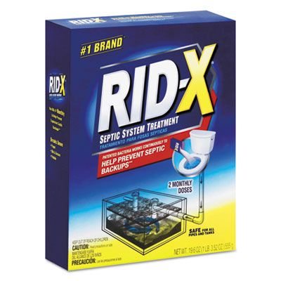 Reckitt Benckiser 80307 RID-X Septic System Treatment Concentrated Powder, 19.6 oz - 6 / Case