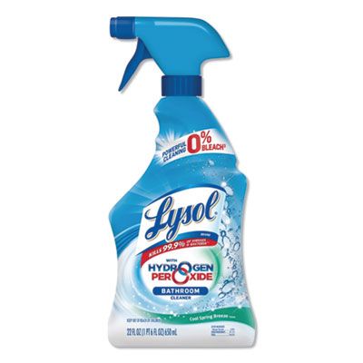 Reckitt Benckiser 85668 Lysol Bathroom Cleaner w/ Hydrogen Peroxide, 22 oz Spray Bottle - 12 / Case