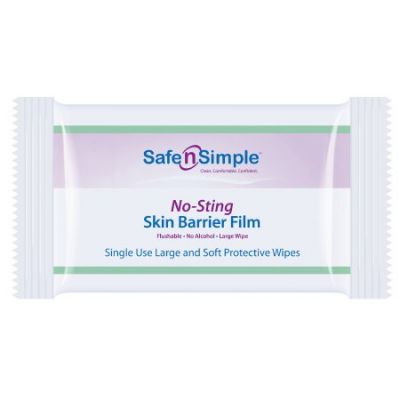 Safe N Simple SNS00807 Skin Barrier Film, No-Sting, Large 5" x 7", Individual Packet - 600 / Case