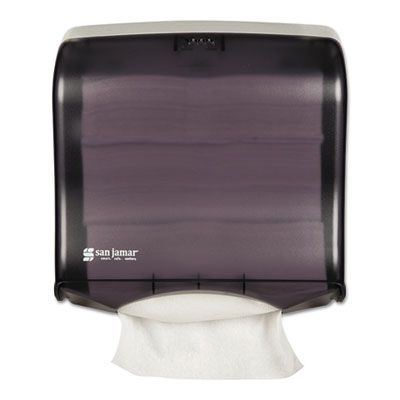 San Jamar T1755TBK Ultrafold Fusion C-Fold & Multifold Paper Towel Dispenser, 11.5" x 5.5" x 11.5", Black Pearl - 1 / Case