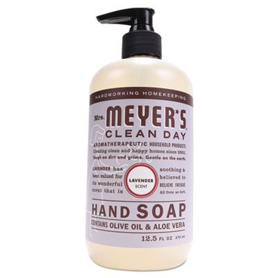 SC Johnson 651311 Mrs. Meyer's Clean Day Liquid Hand Soap, Lavender Scent, 12.5 oz Bottle - 6 / Case