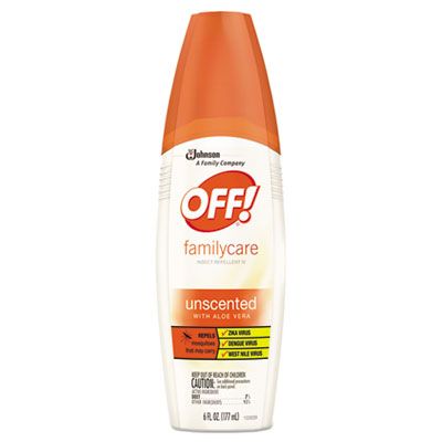 SC Johnson 654458 OFF! FamilyCare Insect Repellent Spray, Unscented, 6 oz Bottle - 12 / Case