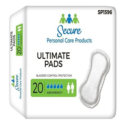 Secure Personal Care Products Ultimate Bladder Control Pads, 16.5", Heavy Absorbency - 180 / Case