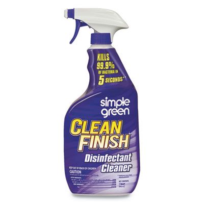 Simple Green 1032 Clean Finish Disinfectant Cleaner, Herbal, 32 oz Spray Bottle - 12 / Case