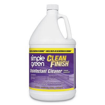 Simple Green 01128 Clean Finish Disinfectant Cleaner, Herbal, 1 Gallon Bottle - 4 / Case