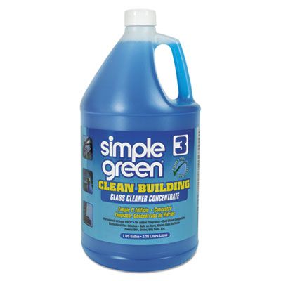 Simple Green 11301 Clean Building Glass Cleaner Concentrate, 1 Gallon Bottle - 2 / Case