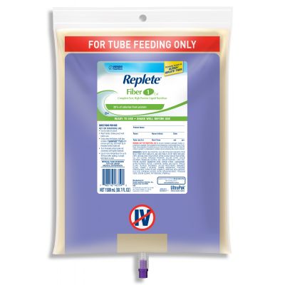 Nestle Healthcare Nutrition 10798716263594 Replete Fiber Ready to Hang Tube Feeding Formula, 50.7 oz Bag - 4 / Case
