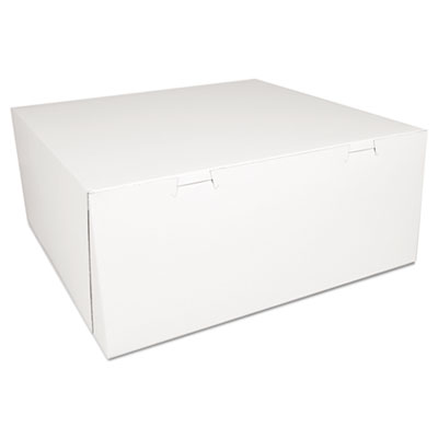 Southern Champion 993 Paper Bakery Cake Boxes, 14" x 14" x 6", White - 50 / Case