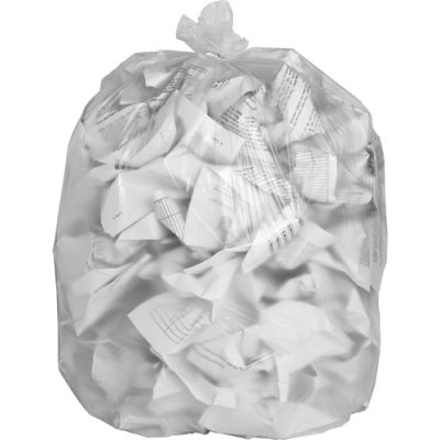 Special Buy HD242408 10 Gallon Garbage Bags / Trash Can Liners, 24" x 24", 6 Mic, Clear - 1000 / Case
