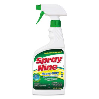 Spray Nine 26825 Heavy Duty Cleaner / Degreaser / Disinfectant, 22 oz Spray Bottle - 12 / Case