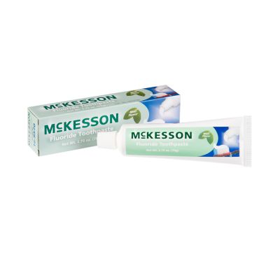 McKesson 16-9570 Fluoride Toothpaste, Mint Flavor, 2.75 oz Tube - 144 / Case