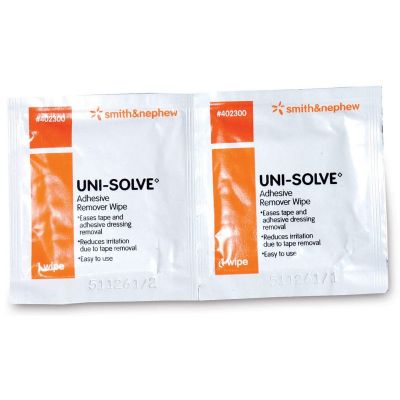 Uni-Solve Adhesive Remover Wipe, Individual Packet - 1000 / Case