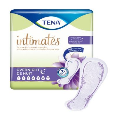 TENA 54282 Intimates Overnight Incontinence Bladder Control Pads for Women, 16", Heavy Absorbency - 84 / Case