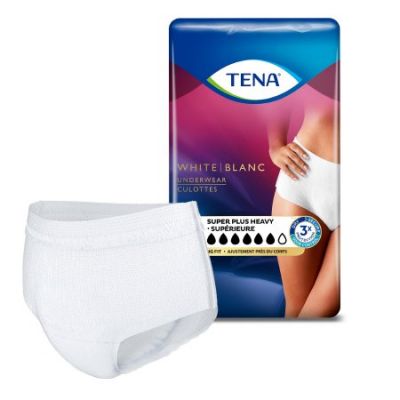 TENA 54285 Women Super Plus Absorbent Underwear, Adult Female, Small / Medium (29 to 40"), Heavy Absorbency - 72 / Case
