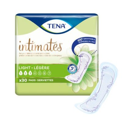 TENA 54358 Intimates Ultra Thin Bladder Control Pads for Women, 9", Light Absorbency - 180 / Case
