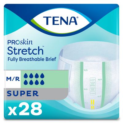 TENA ProSkin Stretch Adult Diapers, Medium (33-52 in.), Super- 56 / Case