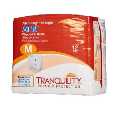 Tranquility All-Through-the-Night Adult Diapers with Tabs, Medium (32-44 in.), Overnight - 96 / Case