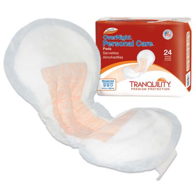 Tranquility OverNight Personal Care Bladder Control Pad, 7.25" x 16.5" - 96 / Case