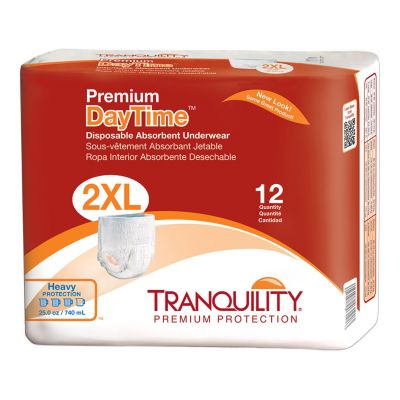 Tranquility Premium DayTime Pull-Up Absorbent Underwear, 2X-Large (62 to 80 in.), Heavy Absorbency - 48 / Case