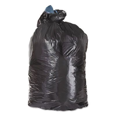 Trinity ML2423 10 Gallon Garbage Bags / Trash Can Liners, 1 Mil, 24" x 23", Black - 500 / Case