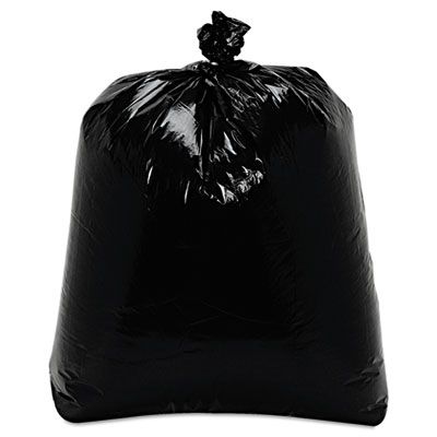 Trinity ML2432 16 Gallon Garbage Bags / Trash Can Liners, 0.7 Mil, 24" x 32", Black - 500 / Case