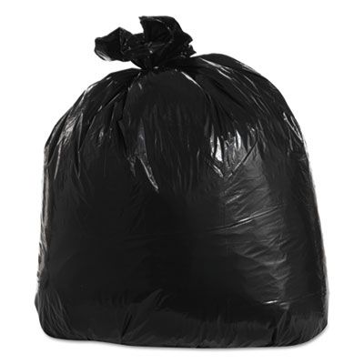 Trinity ML3339H 33 Gallon Garbage Bags / Trash Can Liners, 1.3 Mil, 23" x 10" x 39", Black - 100 / Case